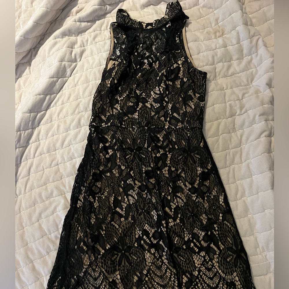 Black lace dress
